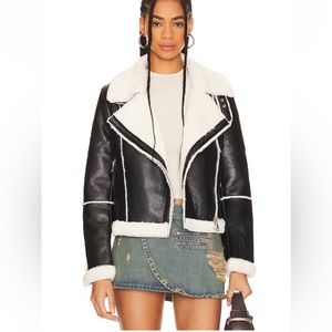 Super down Genna zip up jacket x revolve size S